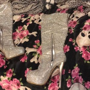 Bella Luna rhinestone tall boots